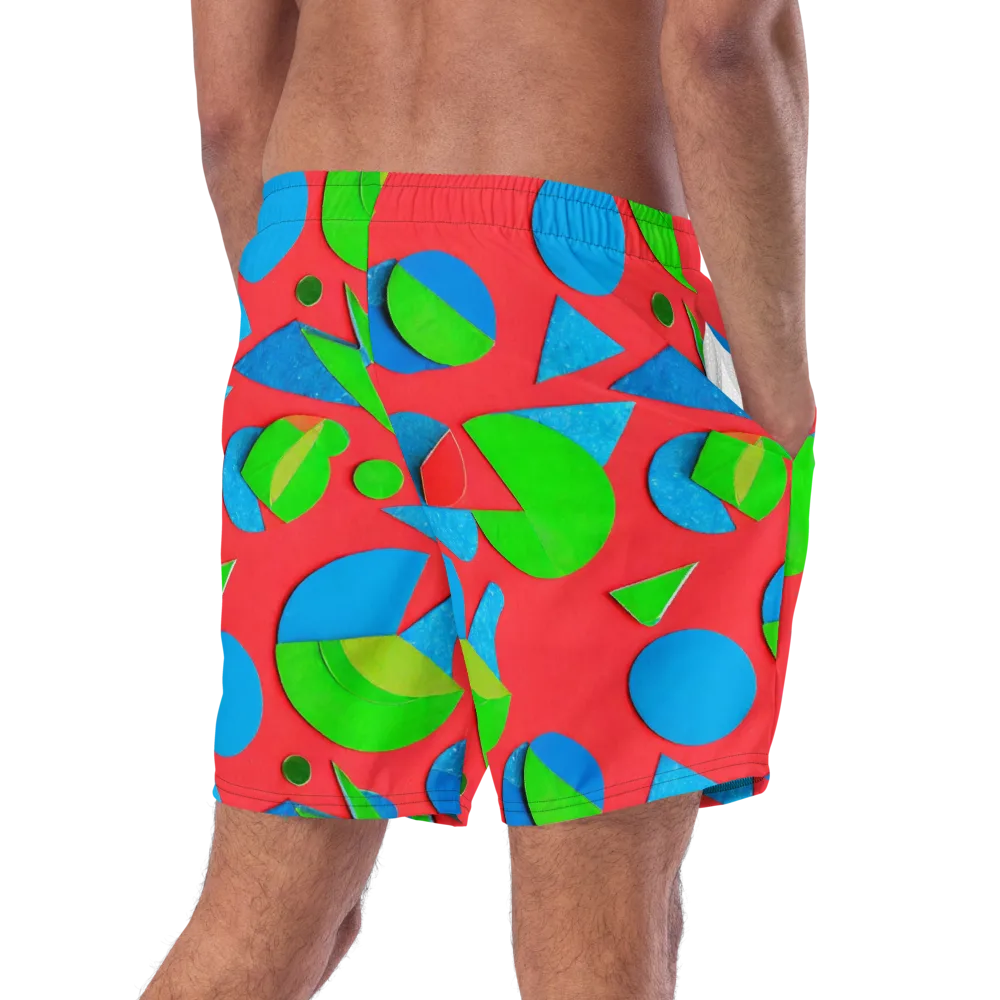 Chromatic Cutouts on Swim Trunks — Right Back