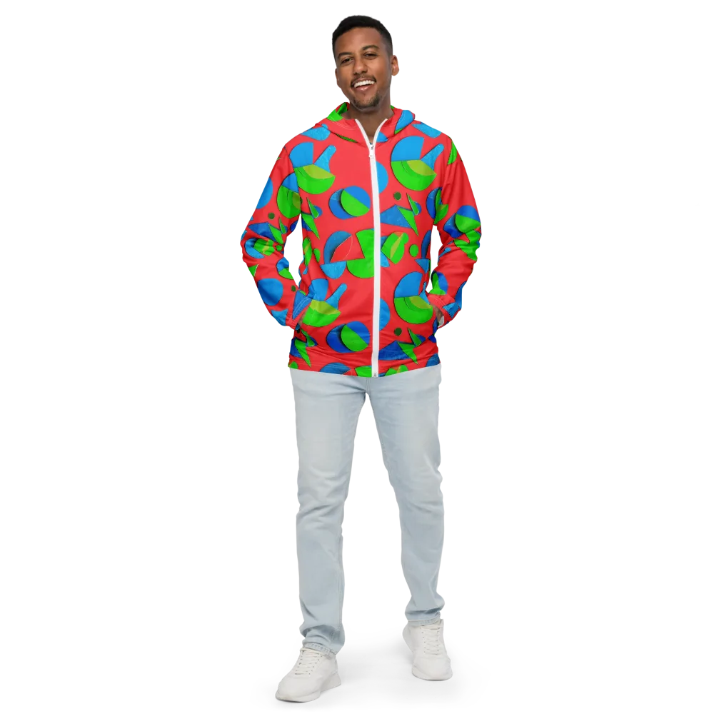 Chromatic Cutouts on Men's Windbreaker — Front
