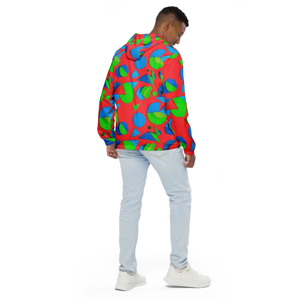 Chromatic Cutouts on Men's Windbreaker — Back