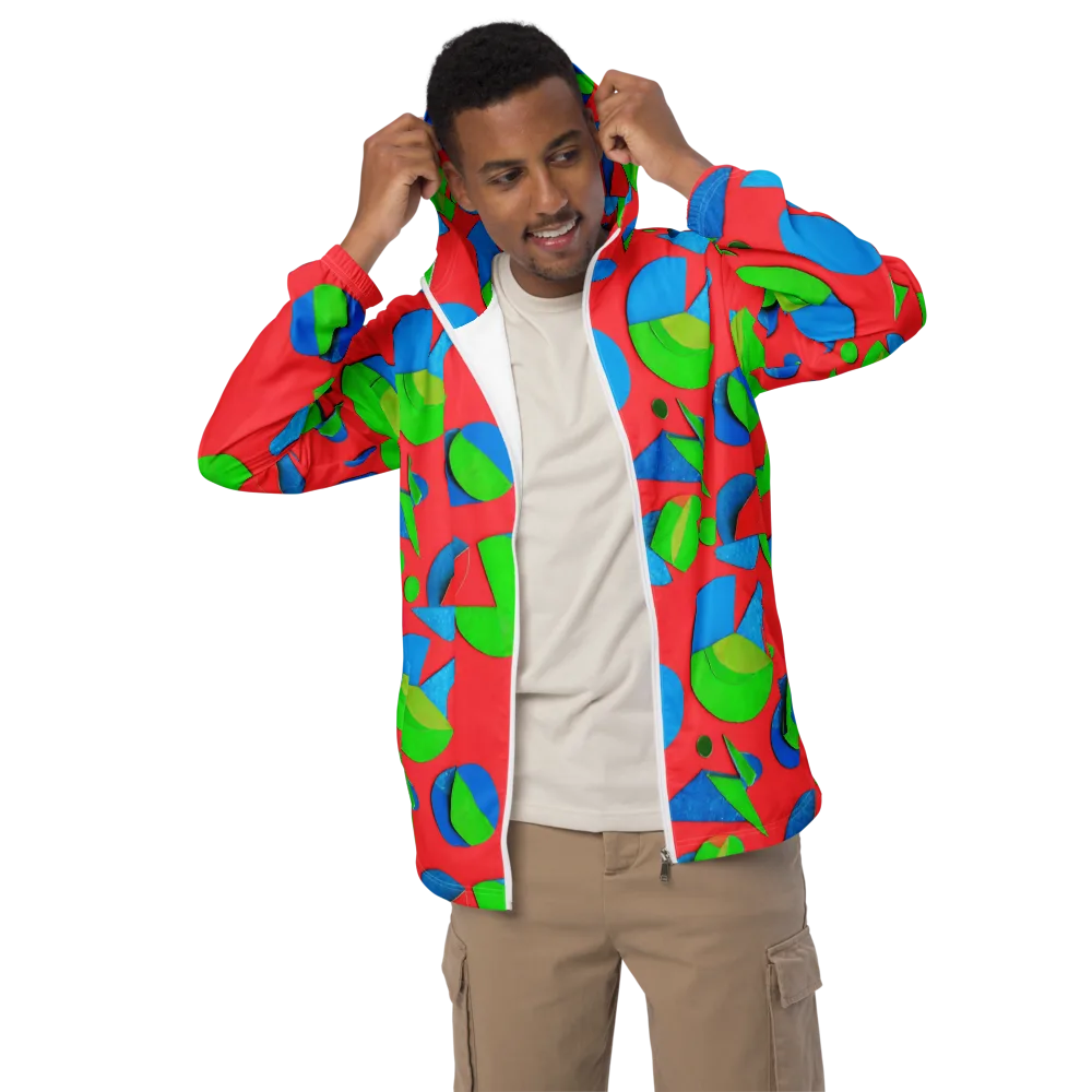 Chromatic Cutouts on Men's Windbreaker — Front