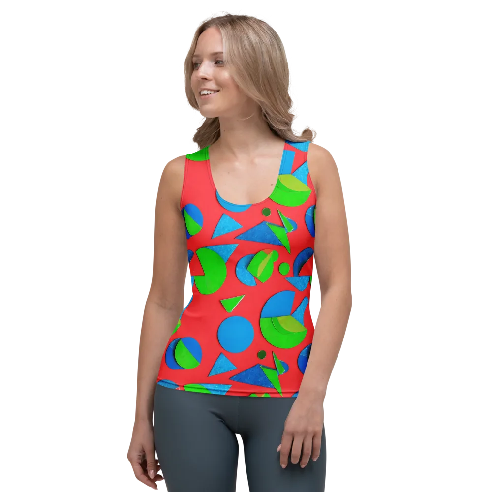 Chromatic Cutouts on Women's Tank Top — Front