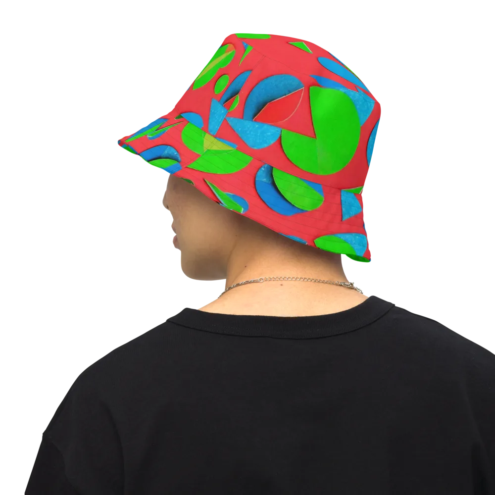 Chromatic Cutouts on Reversible Bucket Hat — Back Inside
