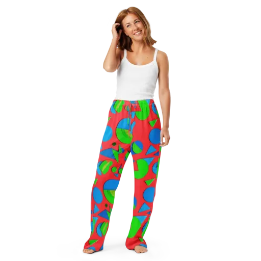 Chromatic Cutouts on a Women's Pajama Pants