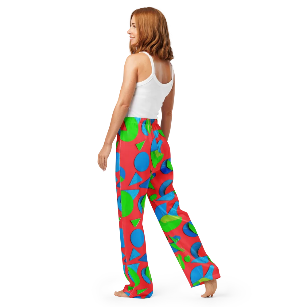 Chromatic Cutouts on Women's Pajama Pants — Back