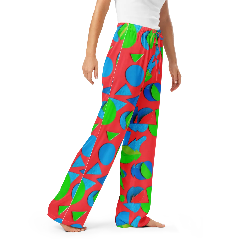 Chromatic Cutouts on Women's Pajama Pants — Right Front