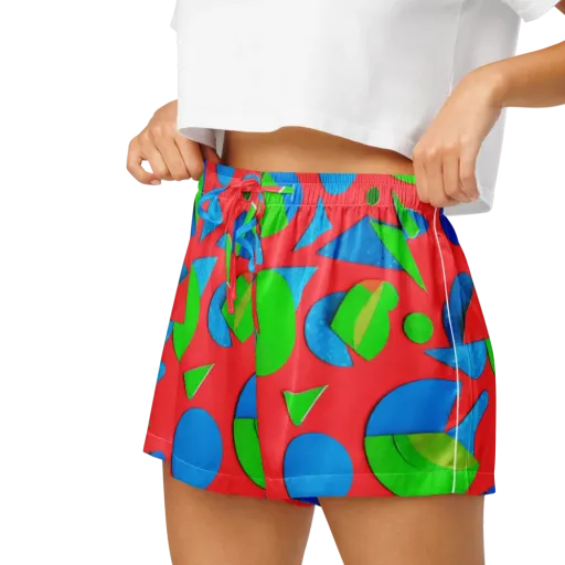 Chromatic Cutouts on a Women's Pajama Shorts