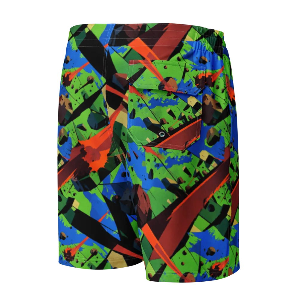 Impact Geometry on Men's Board Shorts — Back