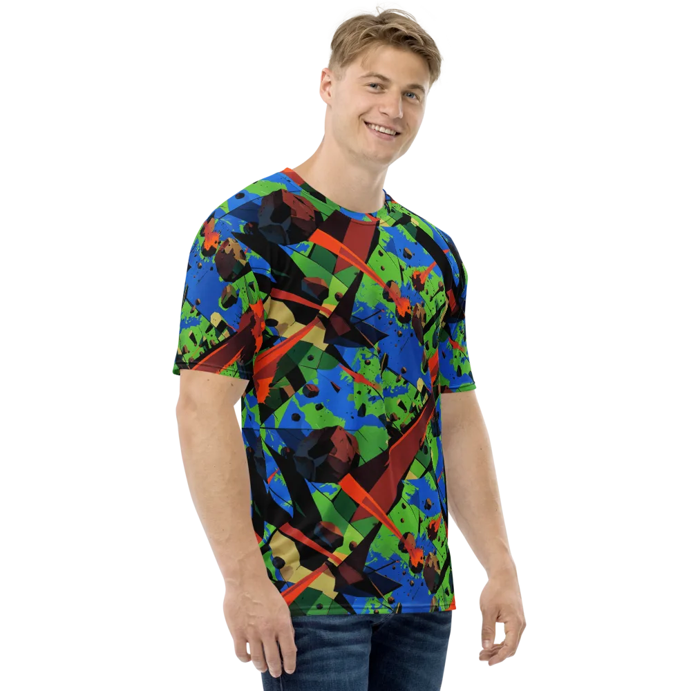 Impact Geometry on Men's Crew Neck T-Shirt — Right
