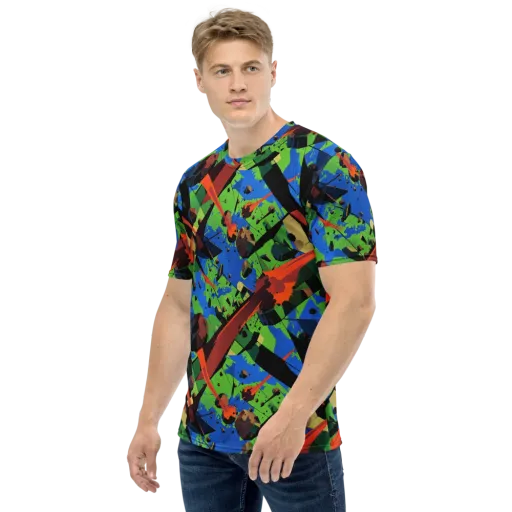 Impact Geometry on a Men's Crew Neck T-Shirt
