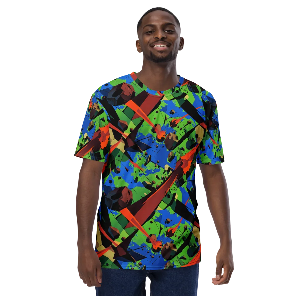 Impact Geometry on Men's Crew Neck T-Shirt — Front