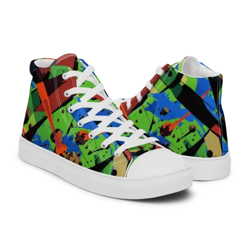 Impact Geometry on a Men's High Top Canvas Shoes