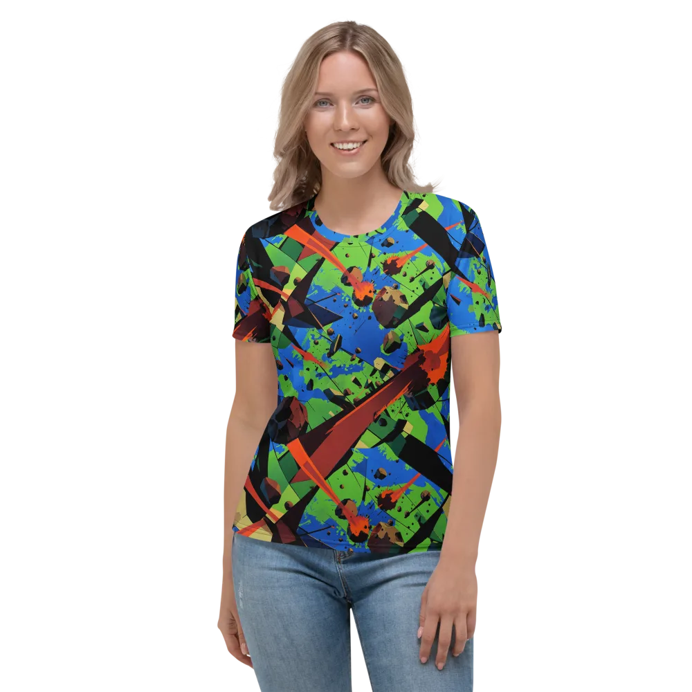 Impact Geometry on Women's Crew Neck T-Shirt — Front