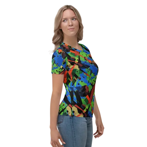 Impact Geometry on a Women's Crew Neck T-Shirt