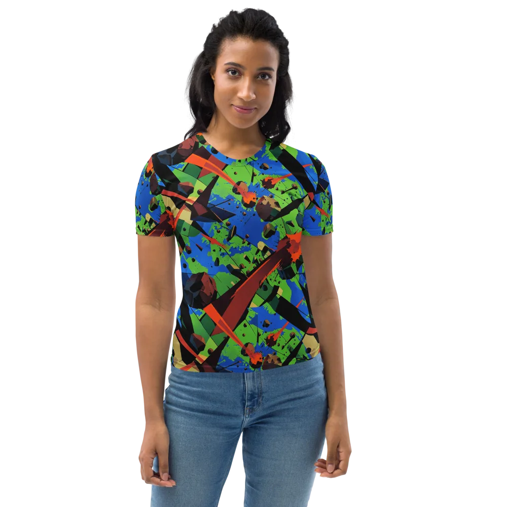 Impact Geometry on Women's Crew Neck T-Shirt — Front