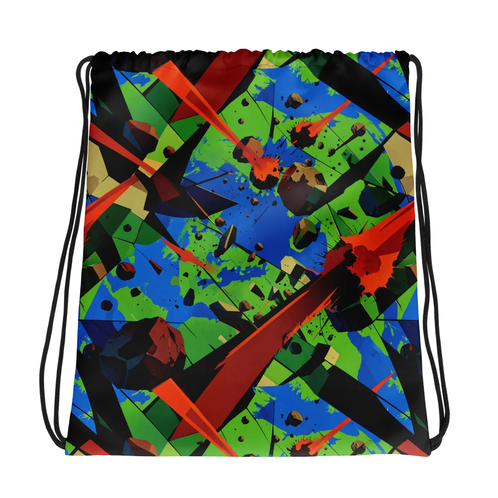 Impact Geometry on Drawstring Bag — Photo