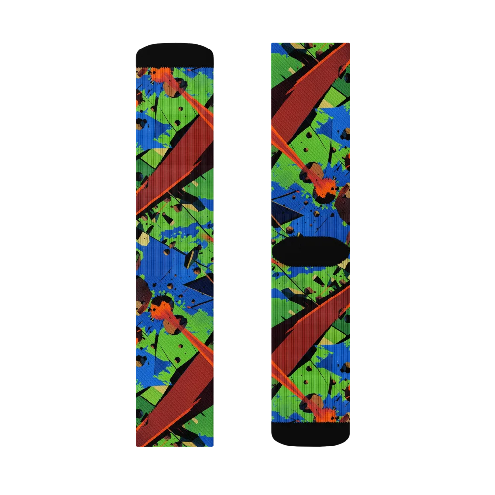 Impact Geometry on Socks — Left Sock