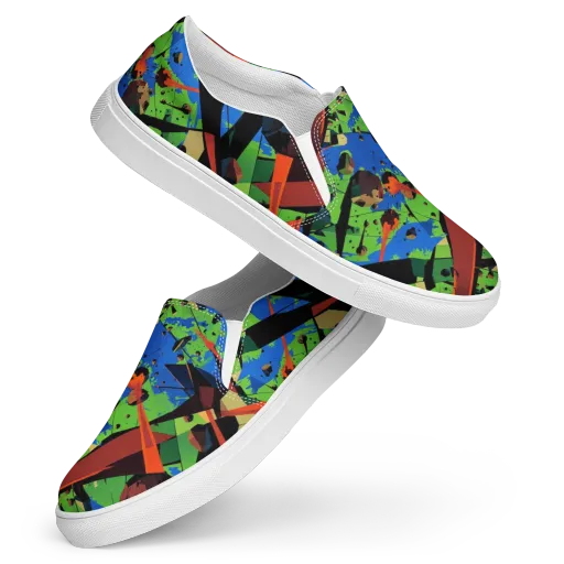 Impact Geometry on a Women's Slip-On Canvas Shoes