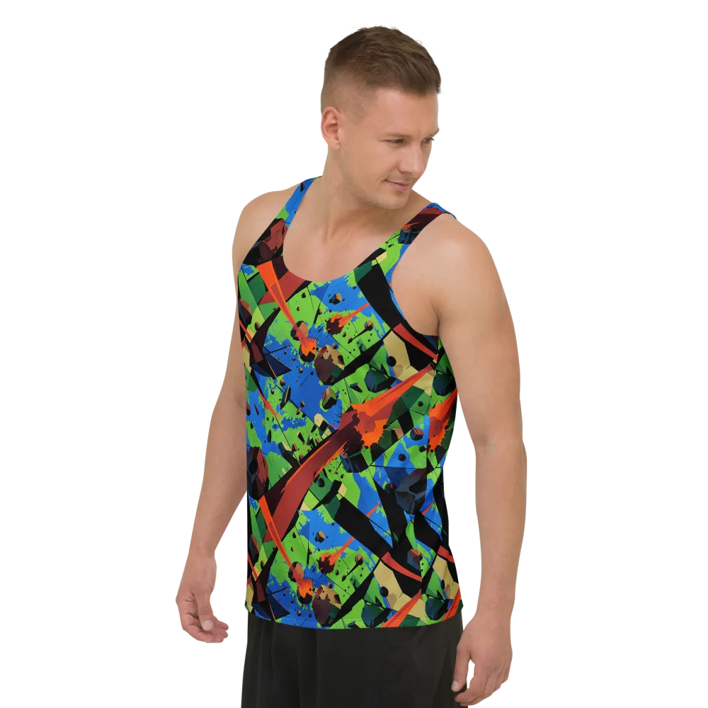 Impact Geometry on Men's Tank Top — Left Front
