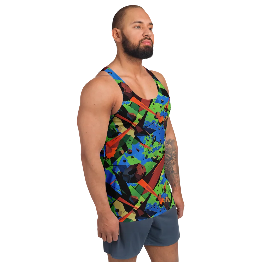 Impact Geometry on Men's Tank Top — Right Front