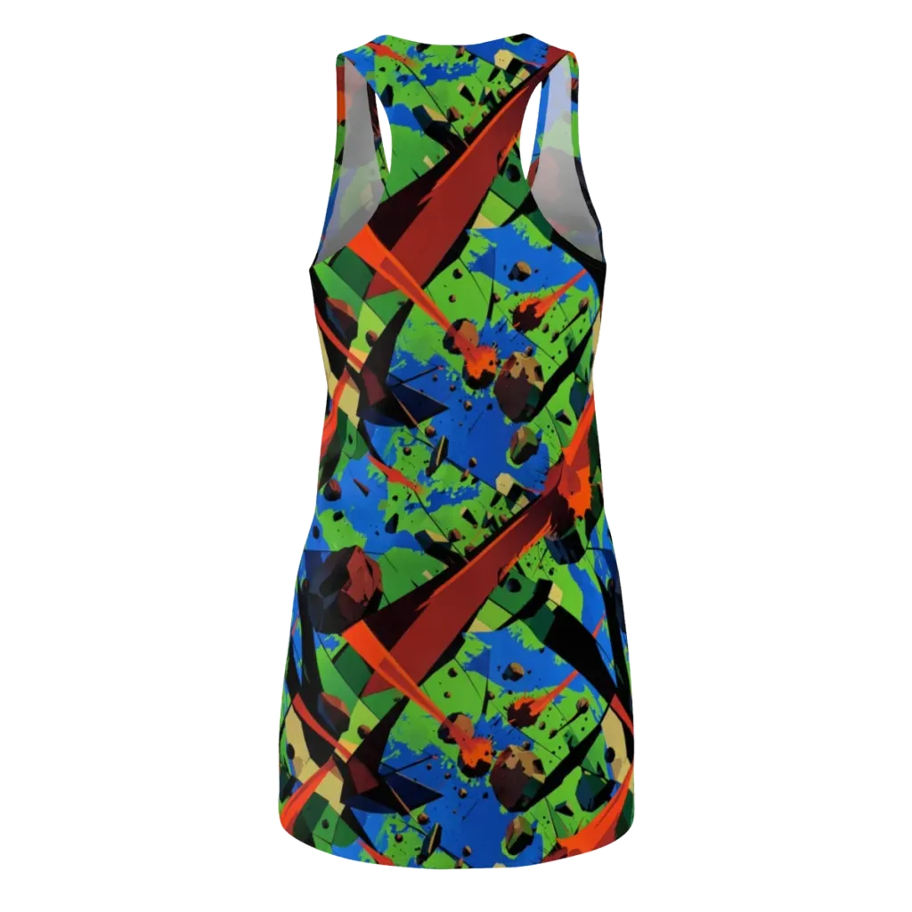 Impact Geometry on Racerback Dress — Back