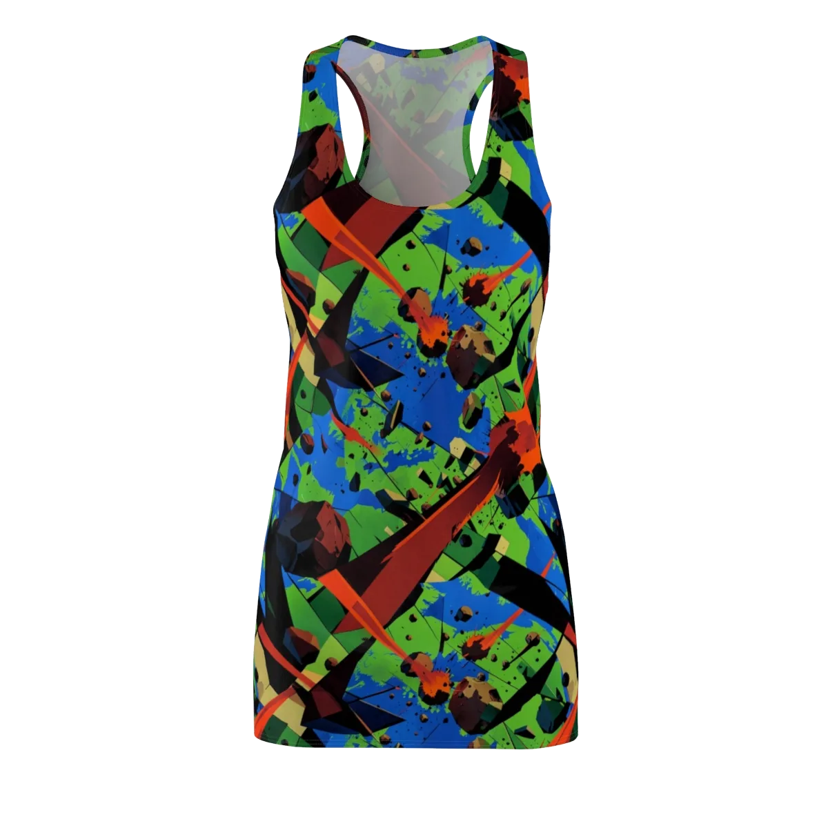 Impact Geometry on Racerback Dress — Front