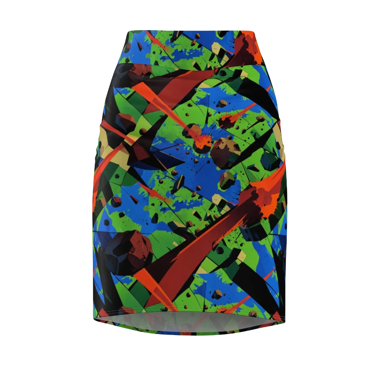 Impact Geometry on Pencil Skirt — Front