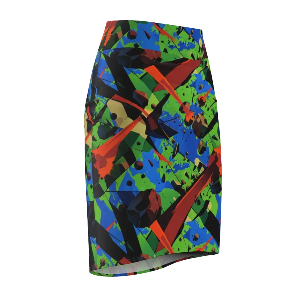 Impact Geometry on Pencil Skirt — Front Side