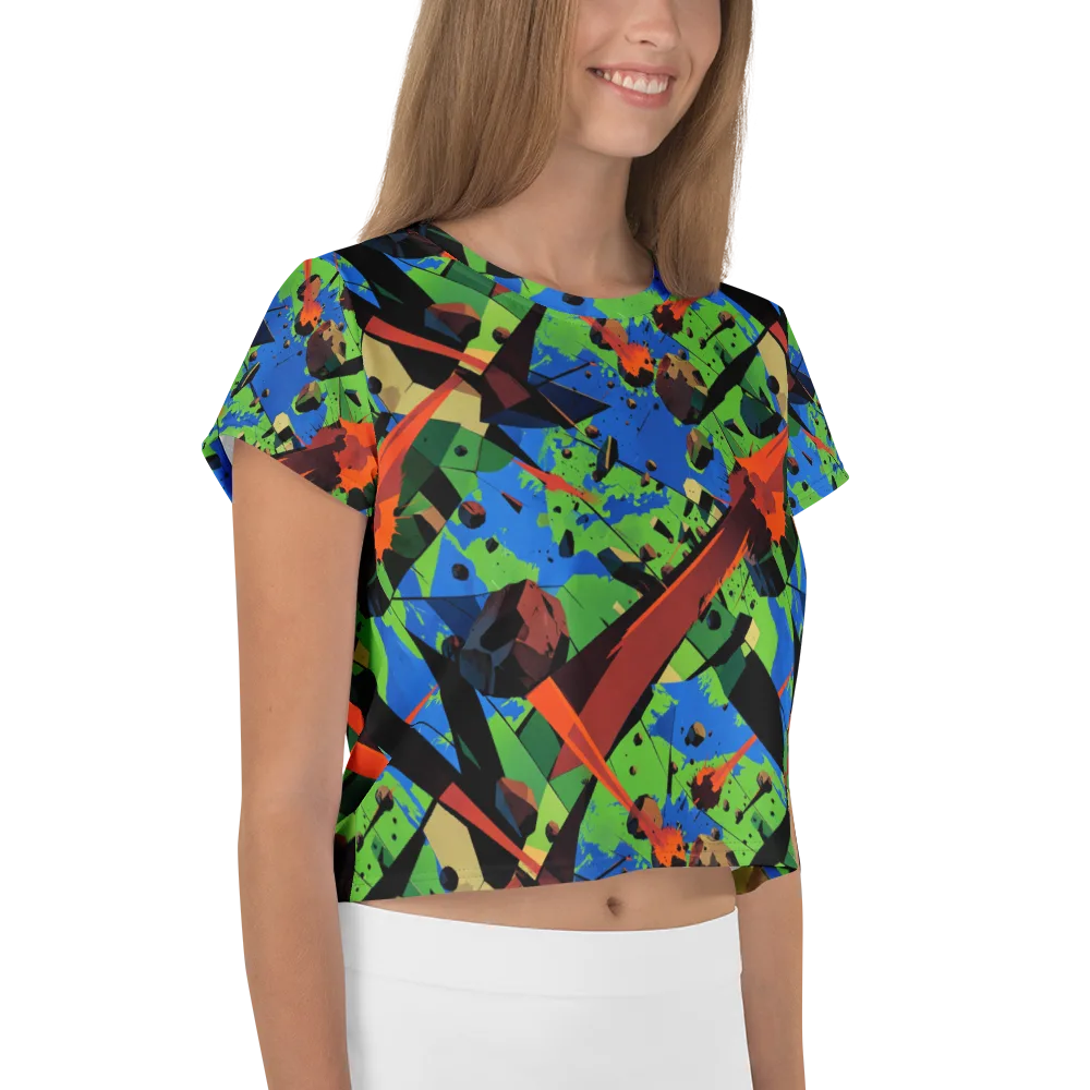 Impact Geometry on Crop Tee — Right
