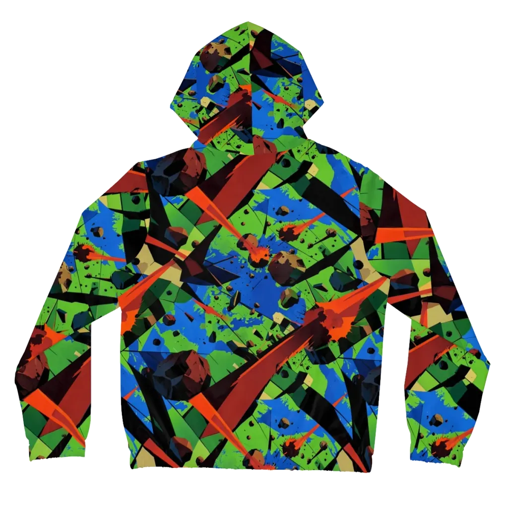 Impact Geometry on Women's Full-Zip Hoodie — Back