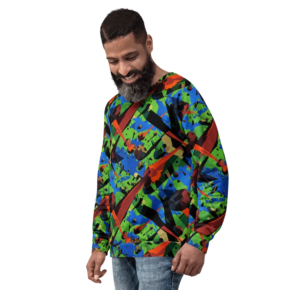 Impact Geometry on Sweatshirt — Left Front