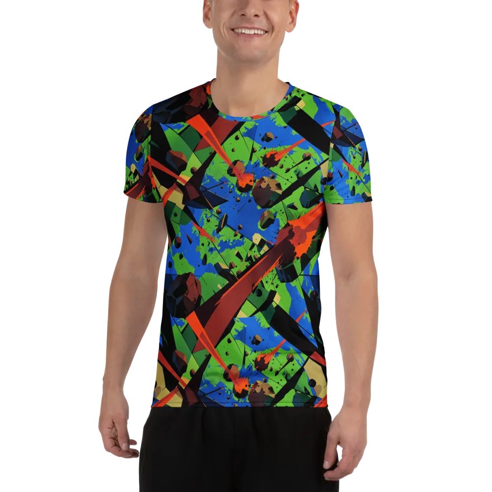 Impact Geometry on Men's Athletic T-Shirt — Front
