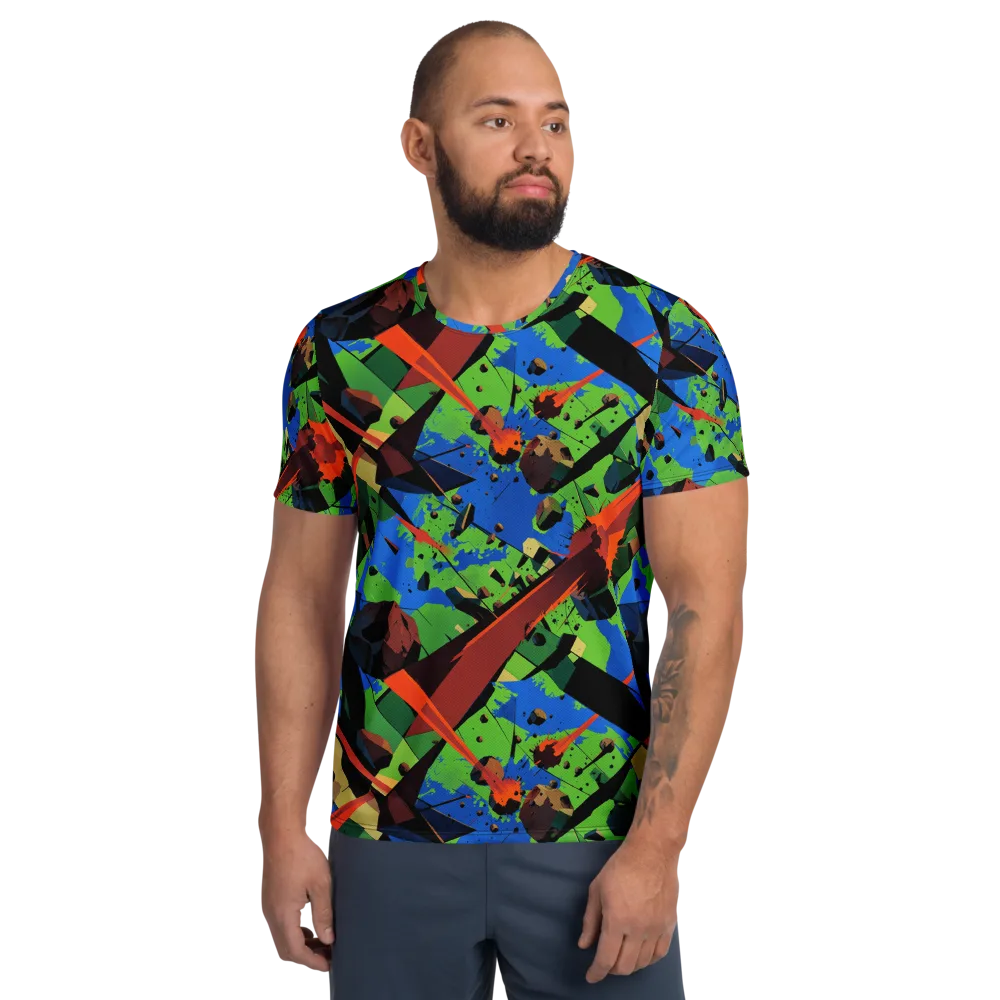 Impact Geometry on Men's Athletic T-Shirt — Front