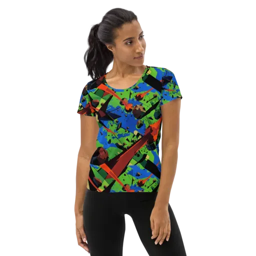 Impact Geometry on a Women's Athletic T-Shirt