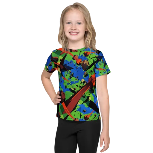 Impact Geometry on a Kids Crew Neck T-Shirt