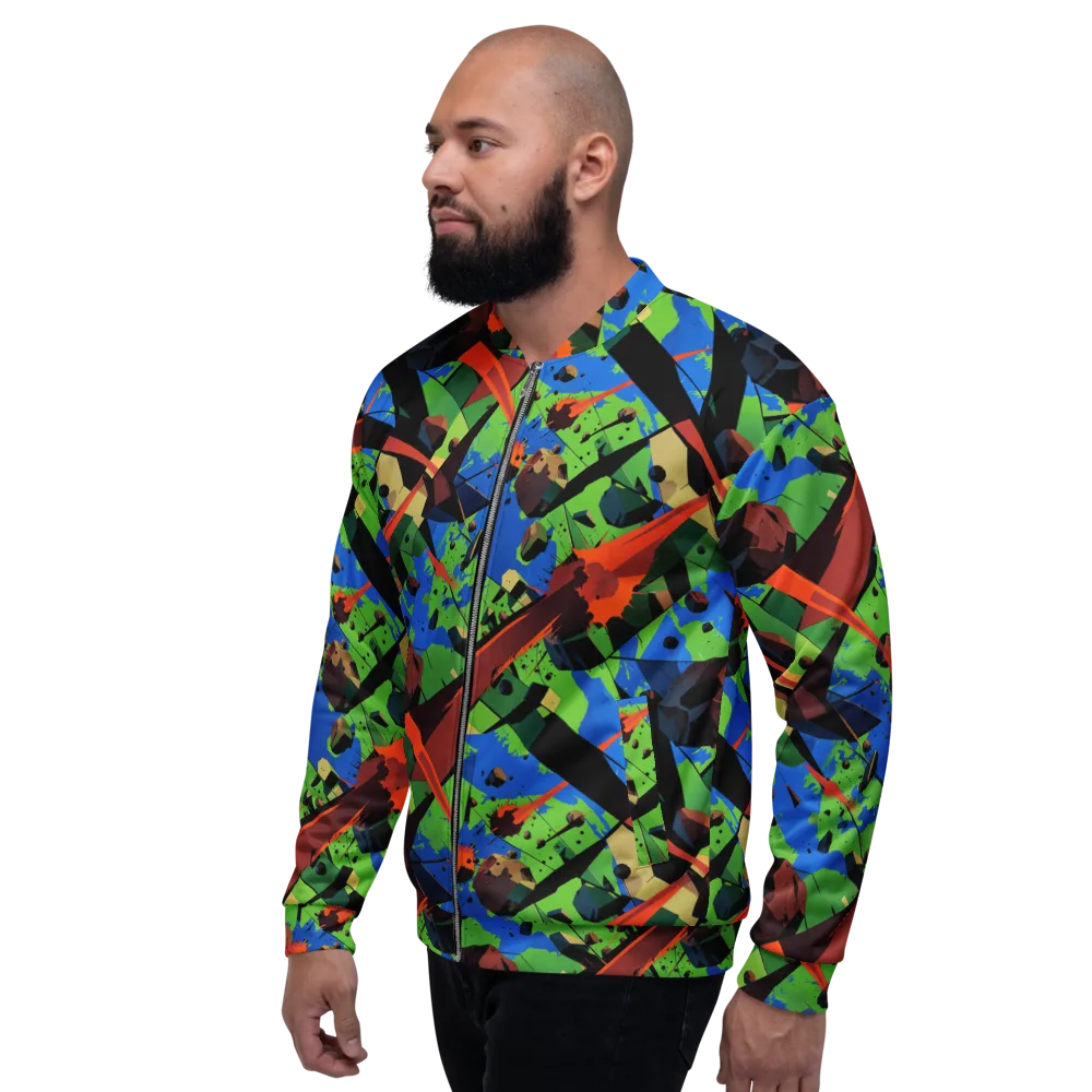 Impact Geometry on Bomber Jacket — Left