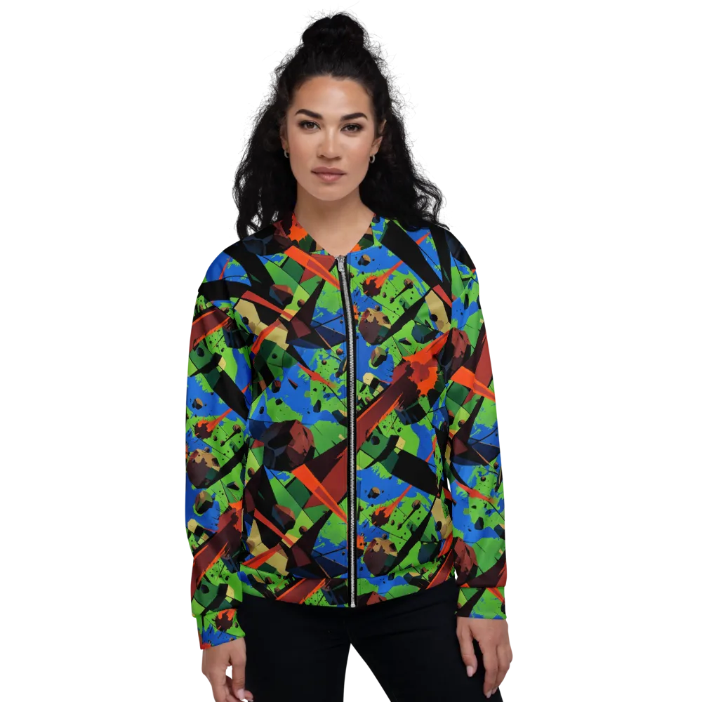Impact Geometry on Bomber Jacket — Front