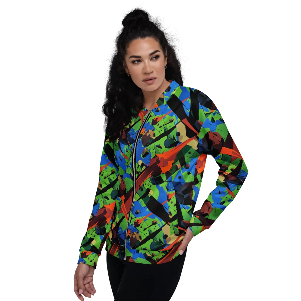 Impact Geometry on Bomber Jacket — Left