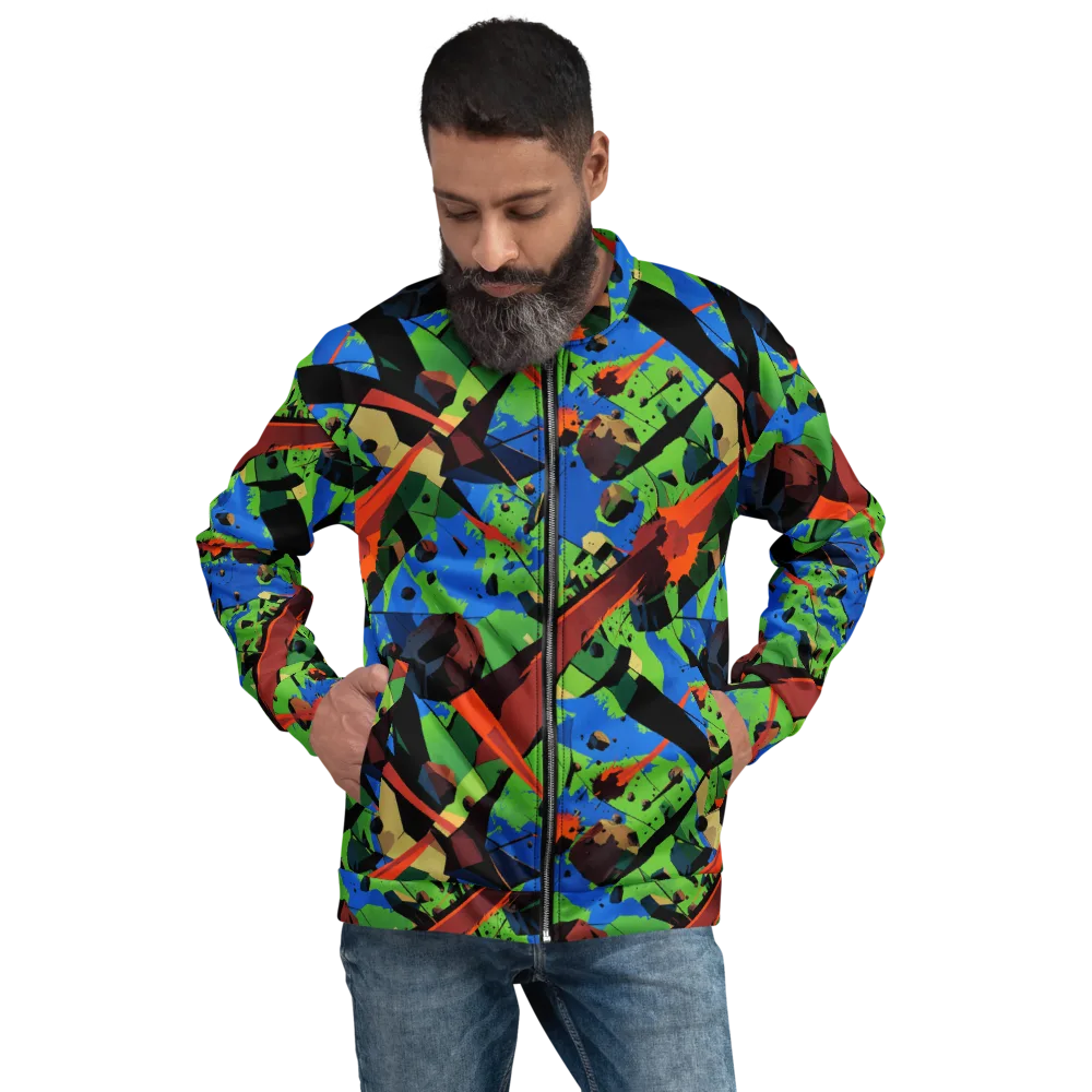 Impact Geometry on Bomber Jacket — Front