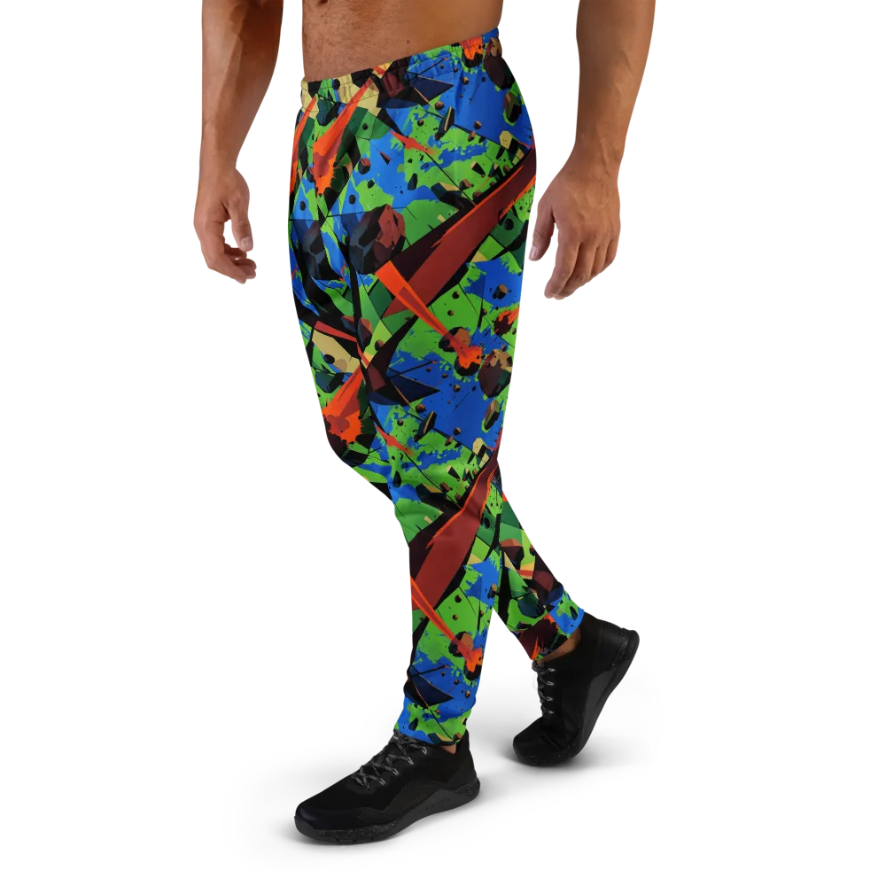 Impact Geometry on Men's Joggers — Left
