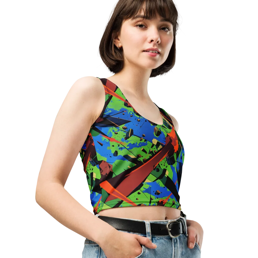 Impact Geometry on Crop Top — Right Front