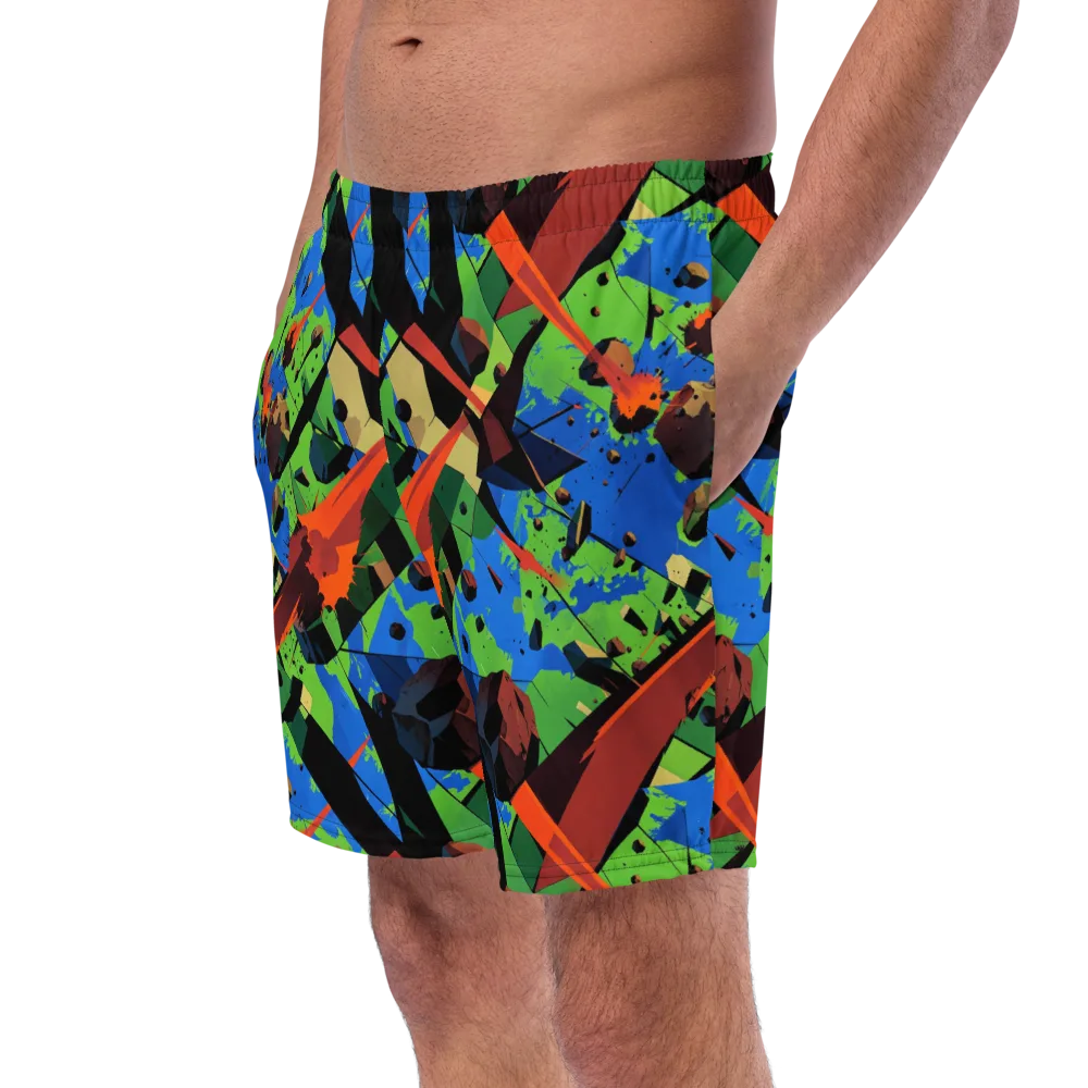 Impact Geometry on Swim Trunks — Left Front