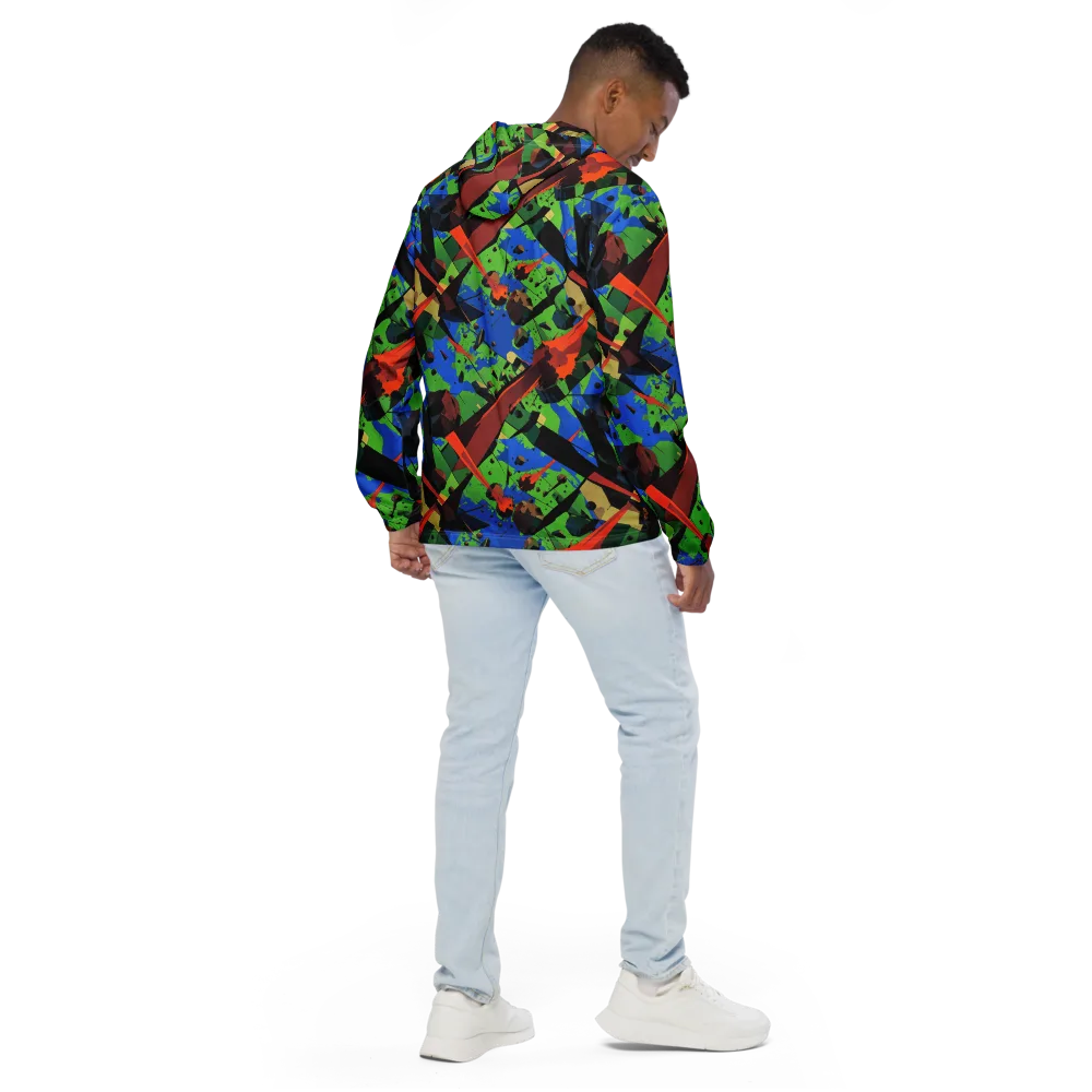 Impact Geometry on Men's Windbreaker — Back