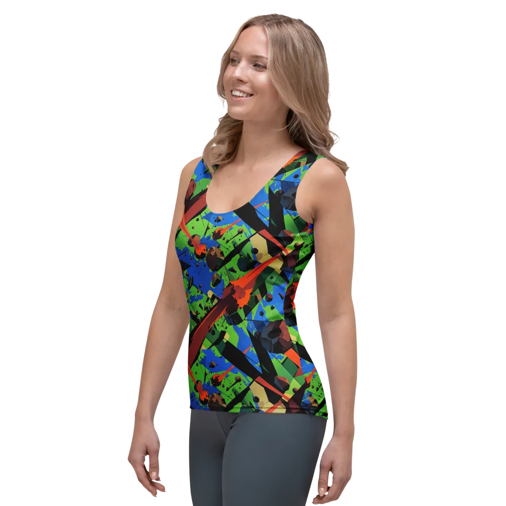 Impact Geometry on Women's Tank Top — Left Front