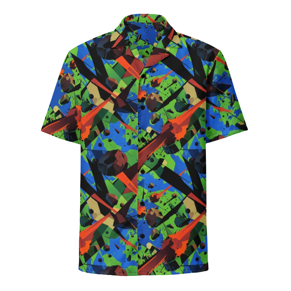Impact Geometry on Button Shirt — Front