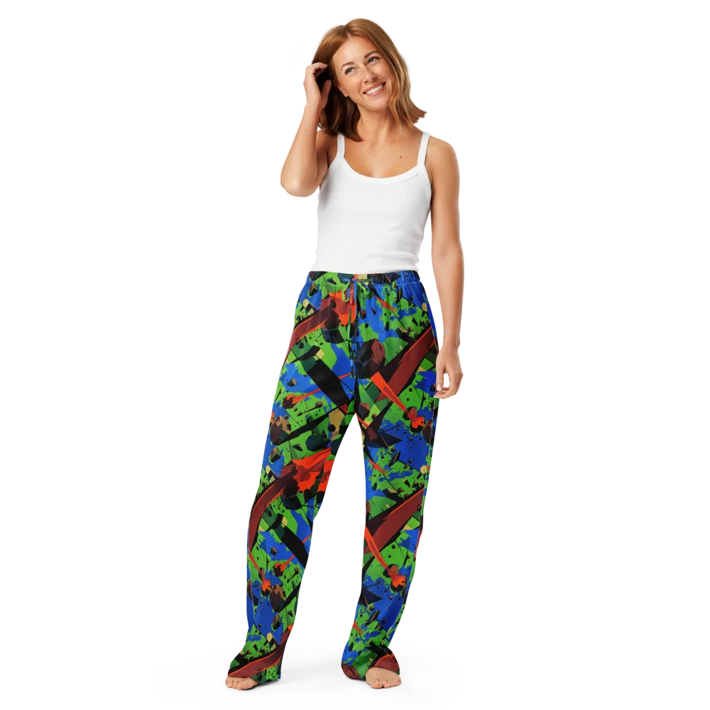 Impact Geometry on Women's Pajama Pants — Front