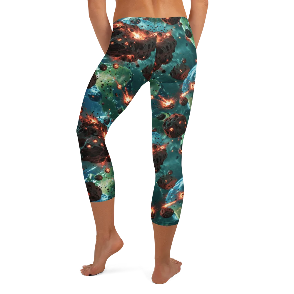 Magma Meridian on Capri Leggings — Back