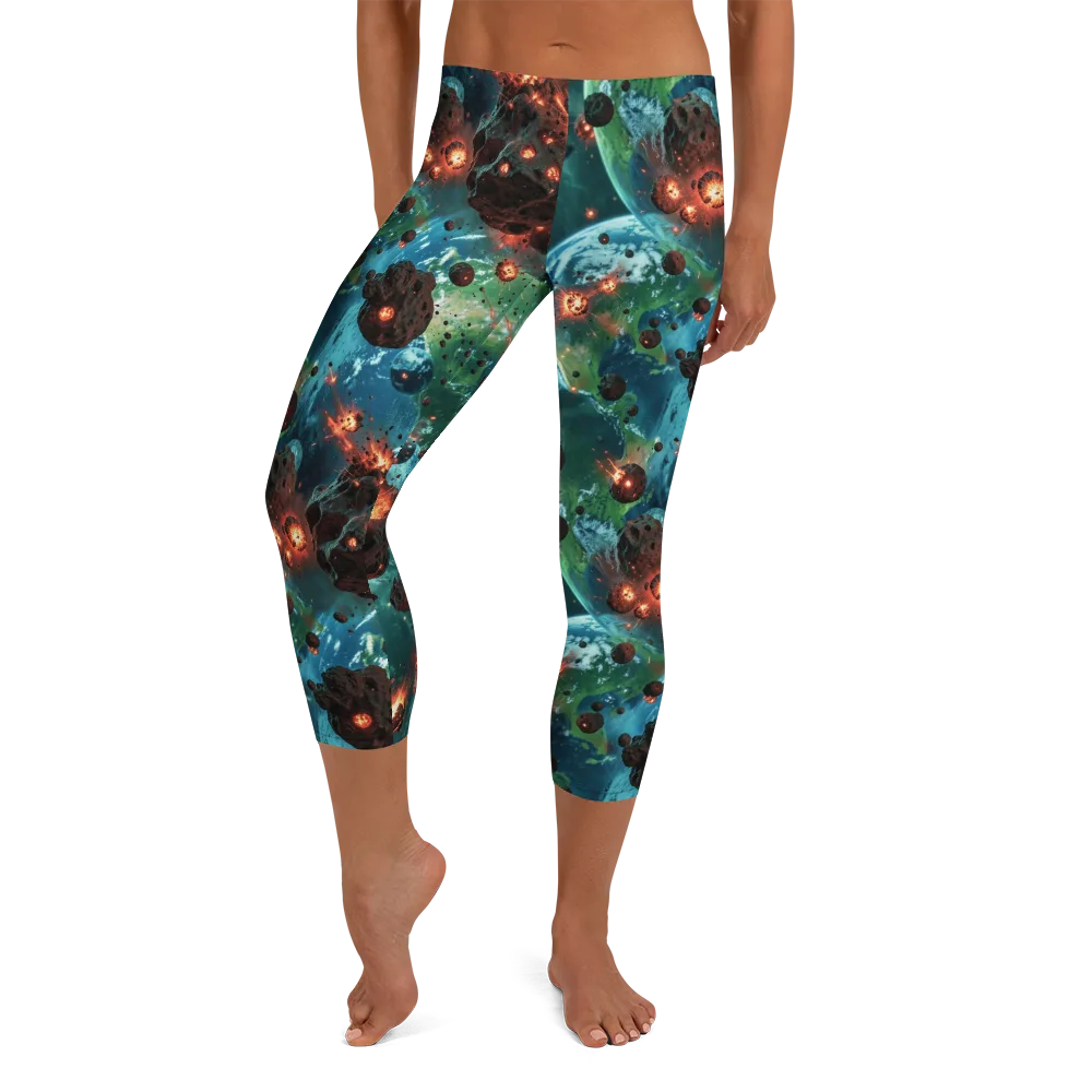 Magma Meridian on Capri Leggings — Front