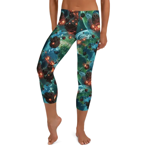 Magma Meridian on a Capri Leggings
