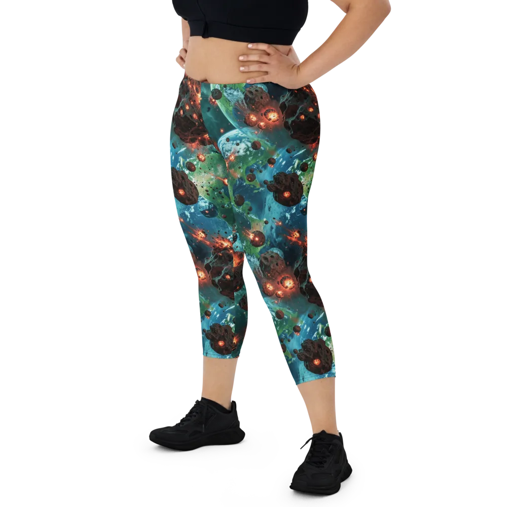 Magma Meridian on Capri Leggings — Front