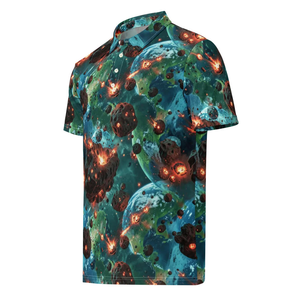 Magma Meridian on Men's Slim Fit Polo Shirt — Left Front